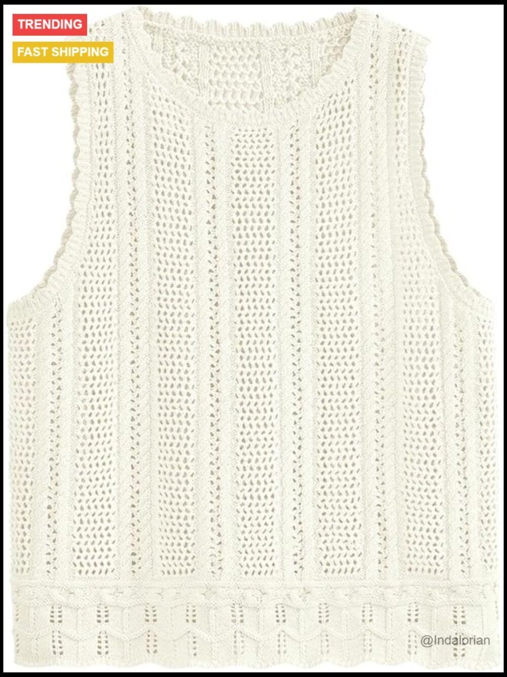 Crochet Sweater Vest Tank Top Beach Cover Up Summer Cruise Outfits